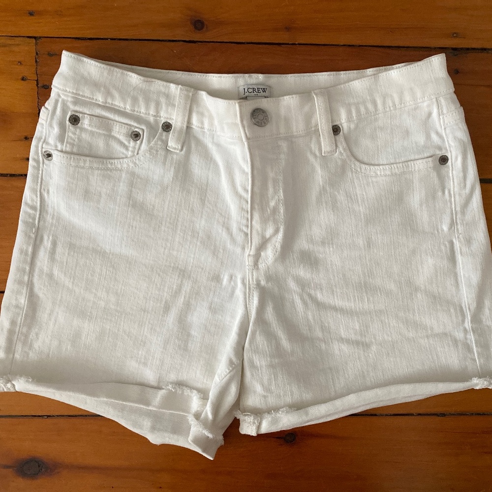 J Crew White Denim Shorts